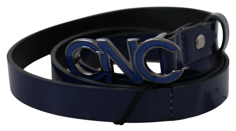 Costume National Leather Logo Skinny Fashion Men's Belt