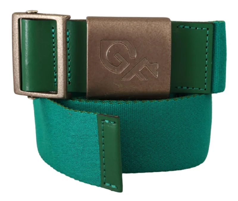 GF Ferre Cotton  Logo Metal Buckle Waist Men's Belt