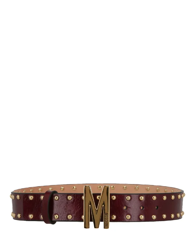 Gold Stud M-Buckle Belt