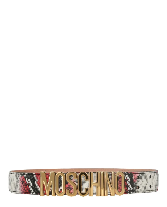 Logo Lettering Python-Print Belt